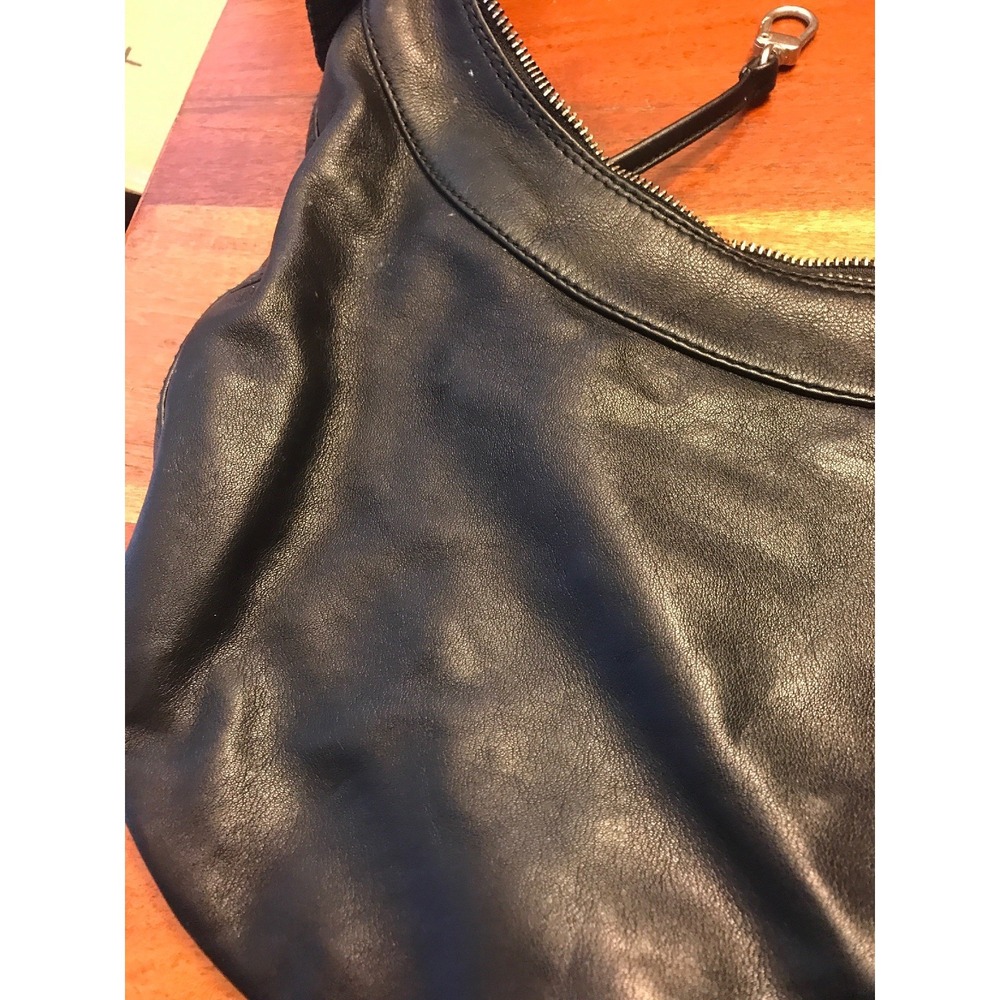 Luis Esteve Black Leather Purse Handbag Hobo Shoulder Bag Spain (Td) View 3